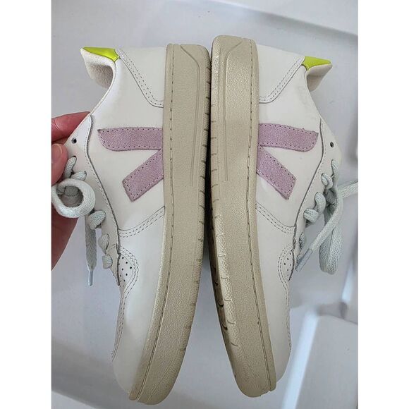 Madewell x VejaTM Vegan Leather V-10 Sneakers in Pastel Neon Colorblock US 5 - Picture 10 of 11